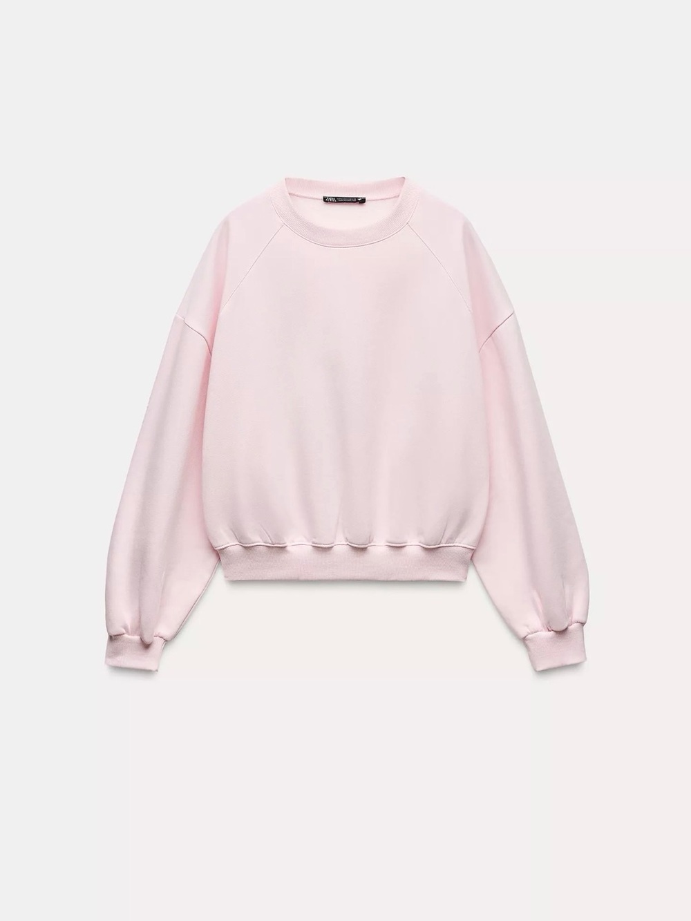 Zara Pale Pink Crewneck Sweatshirt